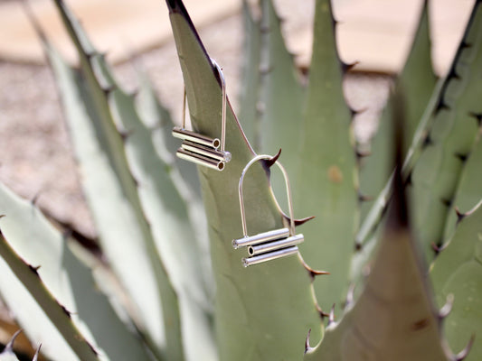 Mini Strata Hoops (Sterling)