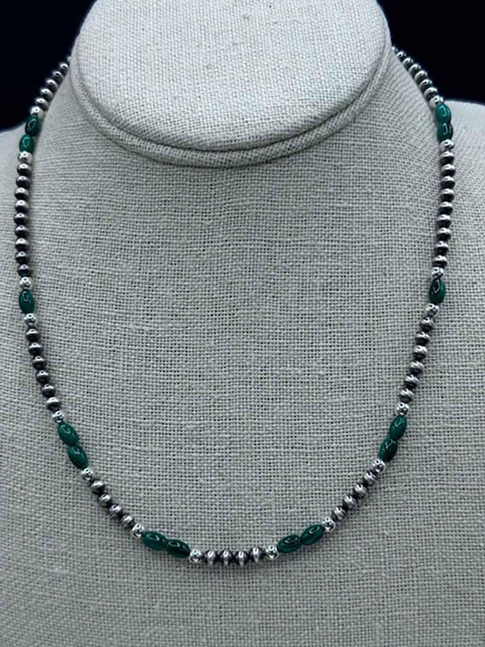 5063 Malachite SS Necklace