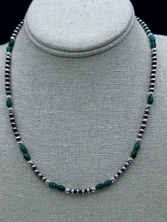 5063 Malachite SS Necklace