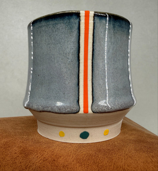 Orange Line Mug (with dots)