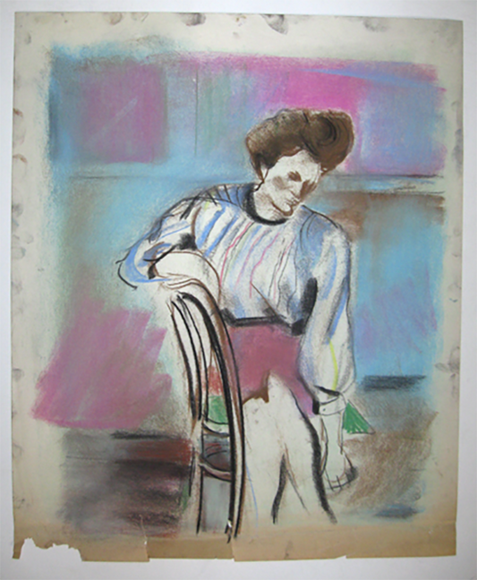 untitled (Woman on Chair with Pink Skirt)