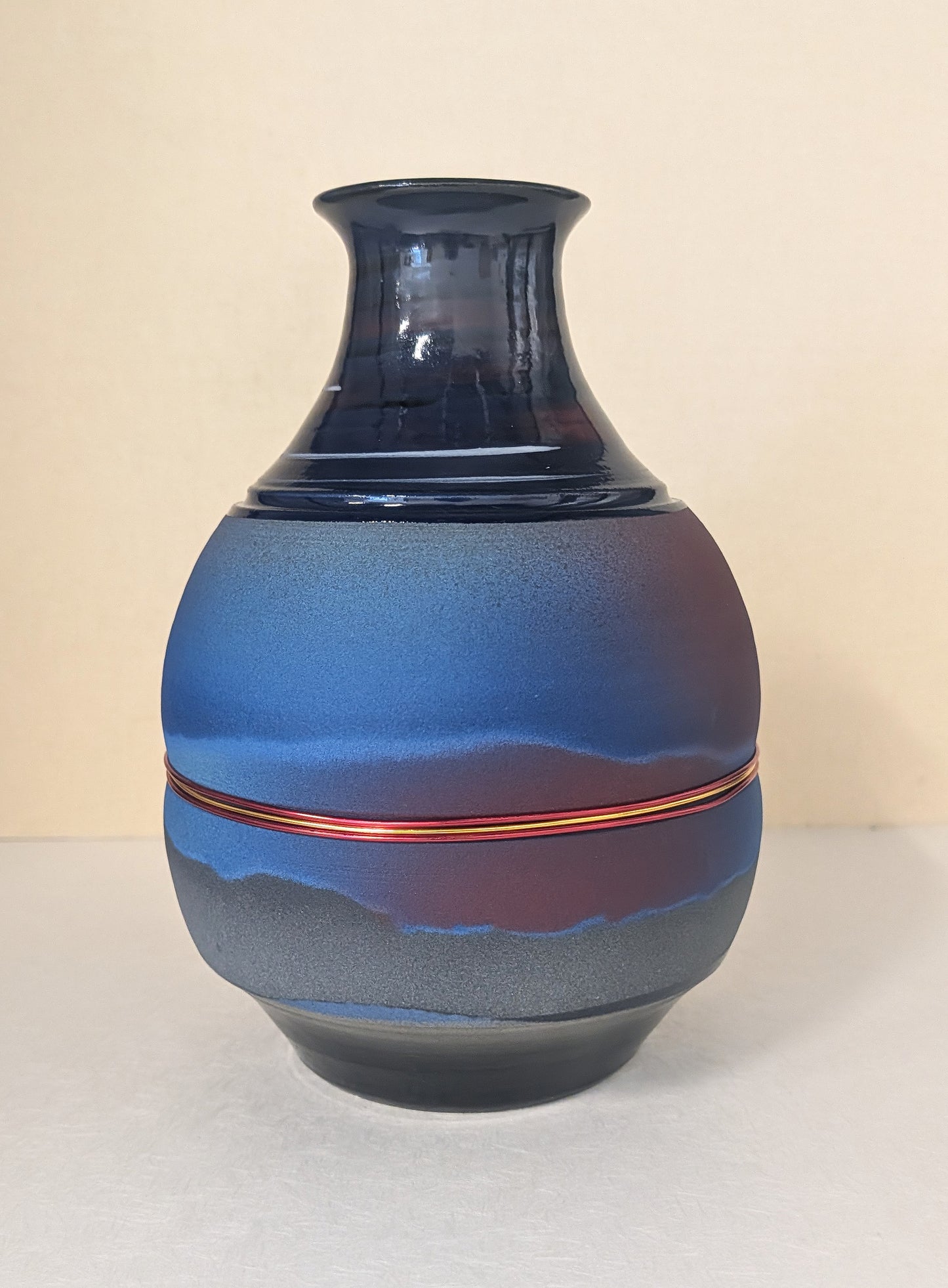 Big Blue Top Vase