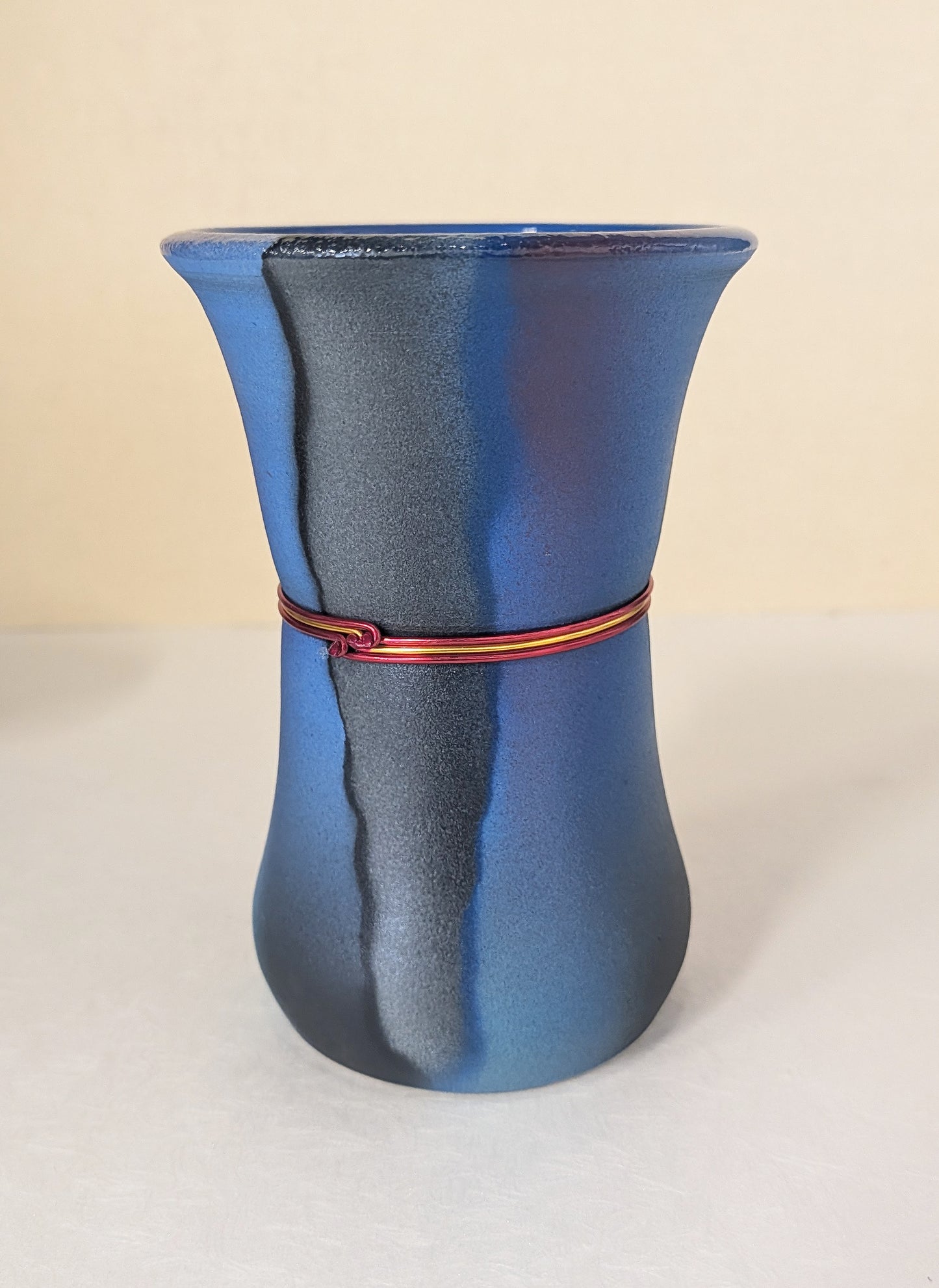 Fluted Vase Blue