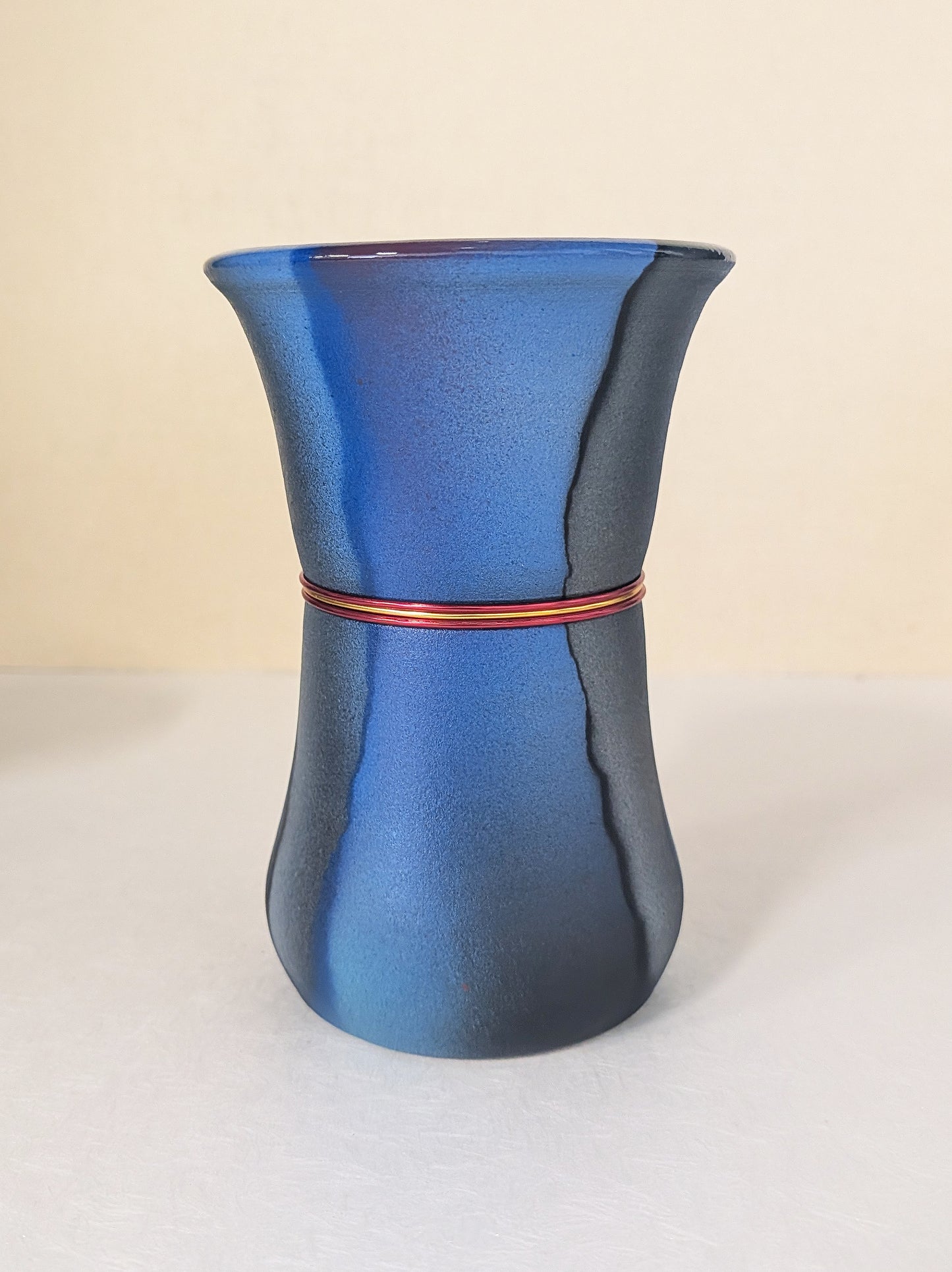 Fluted Vase Blue
