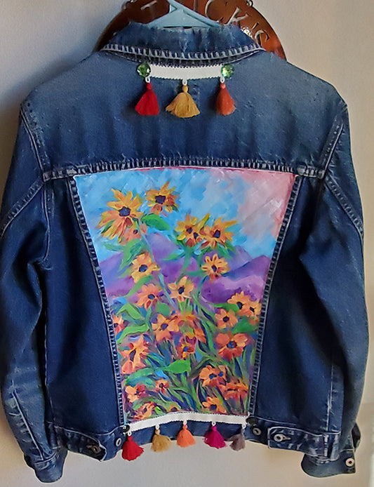 29gs Jean Jacket - Sunflowers