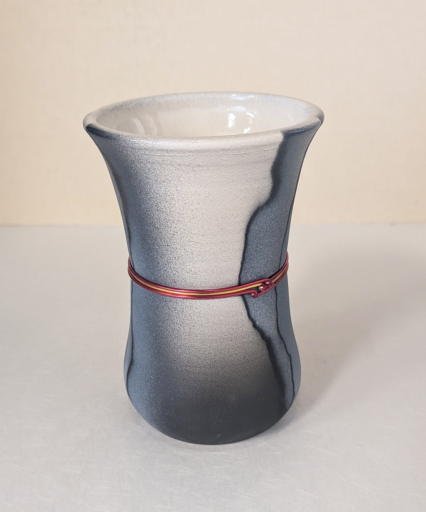 Fluted Vase Grey/Black/Blue