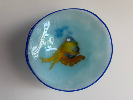 Wall Plate - Blue and Blue Rim