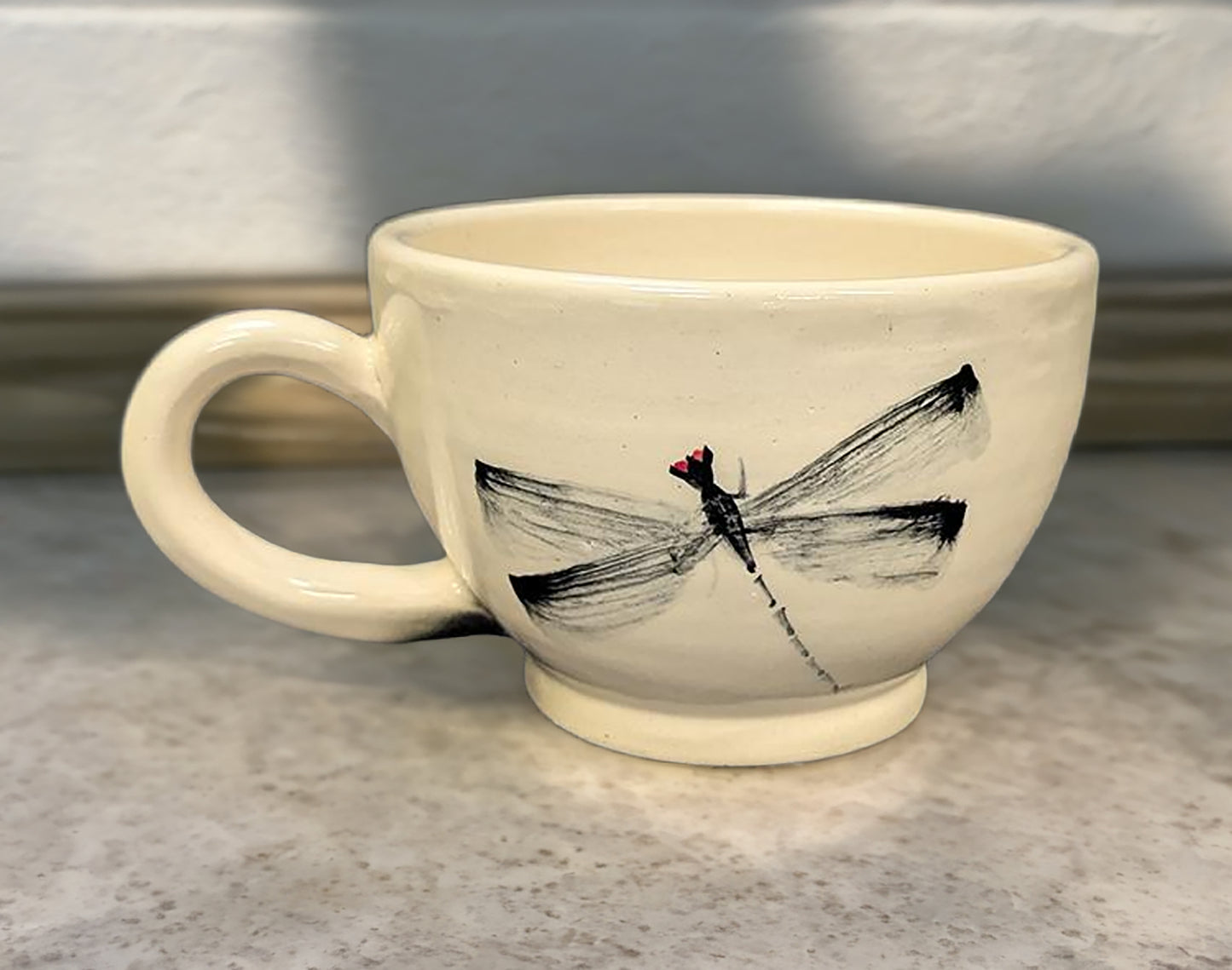 White Dragonfly Mug
