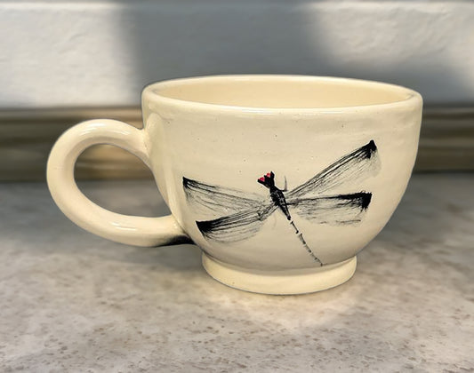White Dragonfly Mug