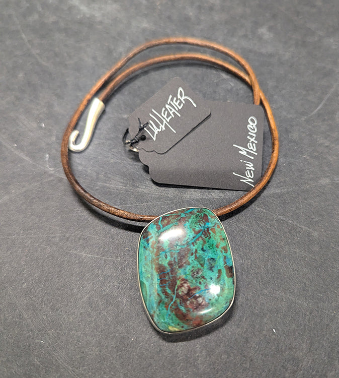 353 Parrot Wing Chrysocolla Pendant