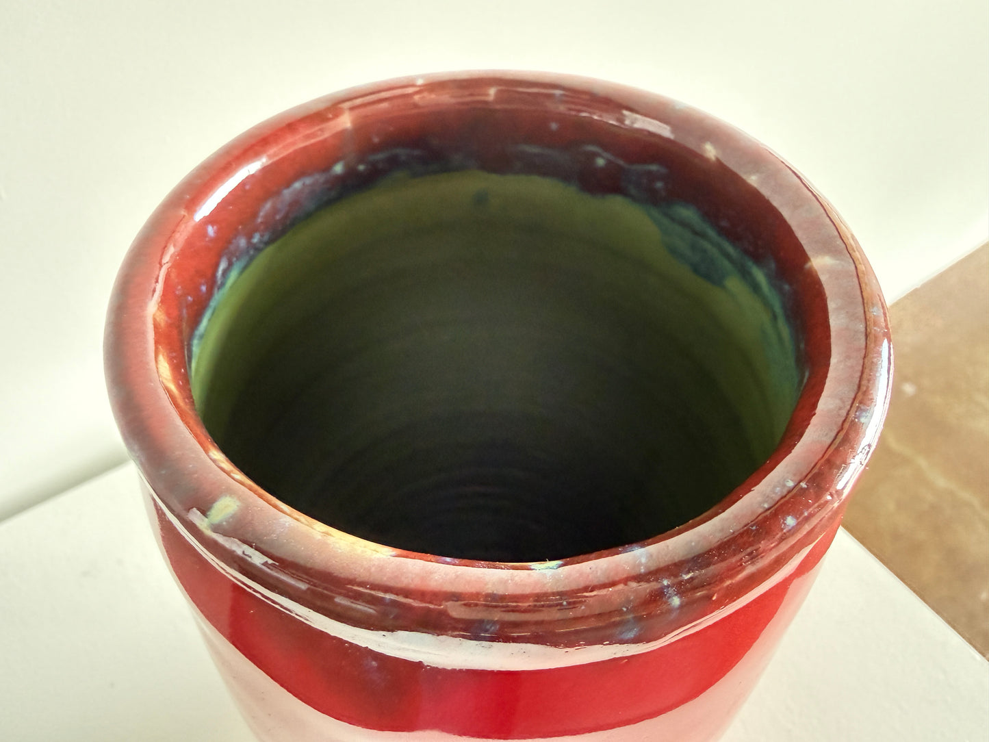 Tall Red Vase
