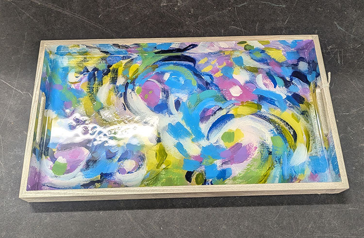 36gs Blue Swirls Small Tray