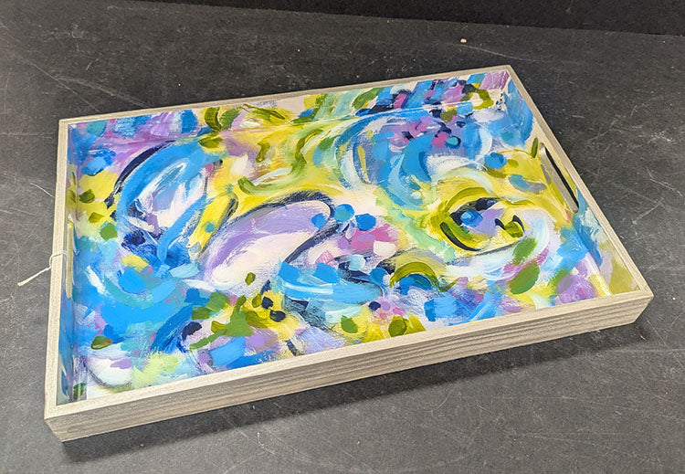 39gs Blue Swirls Large tray