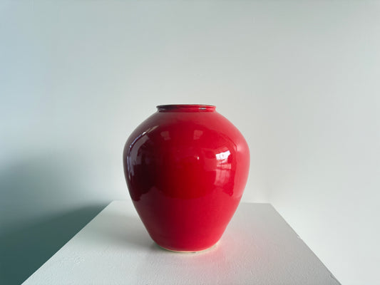 Bright Red Vase