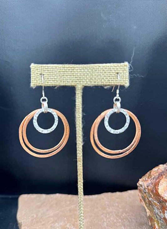 5112 Copper & Sterling Silver Earrings