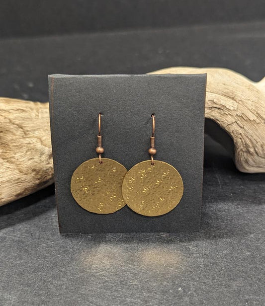 Round Brass Earrings 523 - 0 x 0 x 0