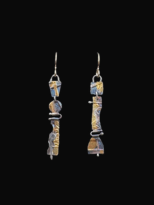 Abstract Collage Hinged Pendant