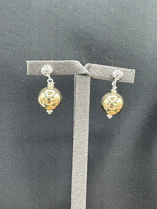 5036 12mm 14kGF bead earrings