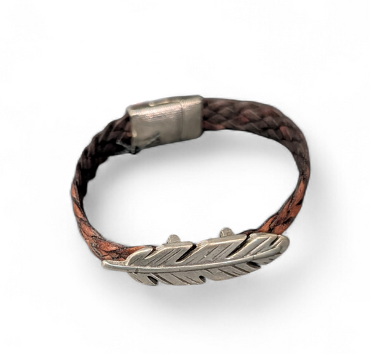 424 Braided Leather Bracelet