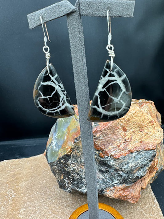 Septarian Fossil Earrings 4516