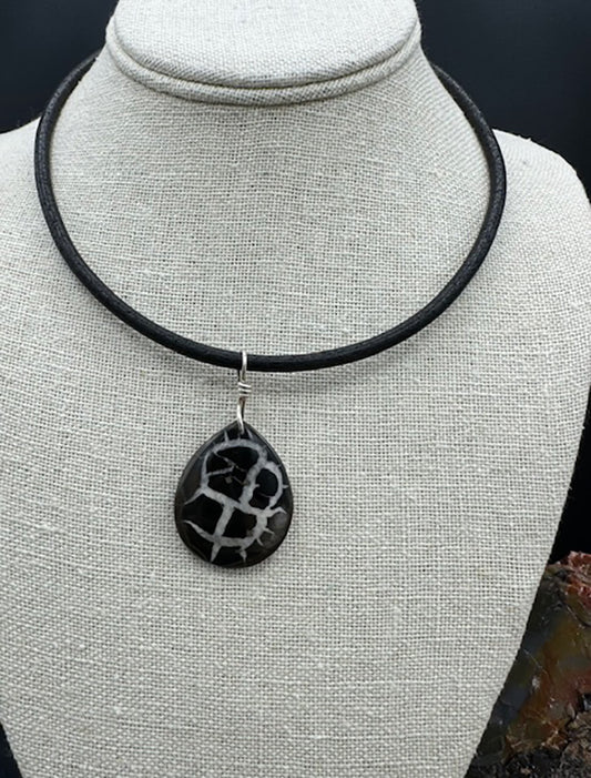 Septarian Fossil Pendant 4517