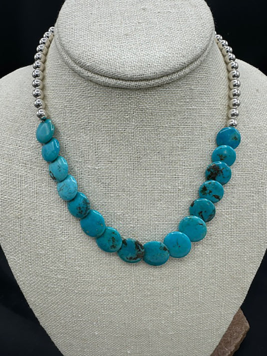 Graduated Turquoise Necklace 4546