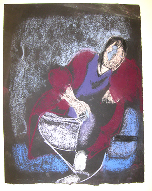 untitled (Woman with Purple Dress and Maroon Wrap)