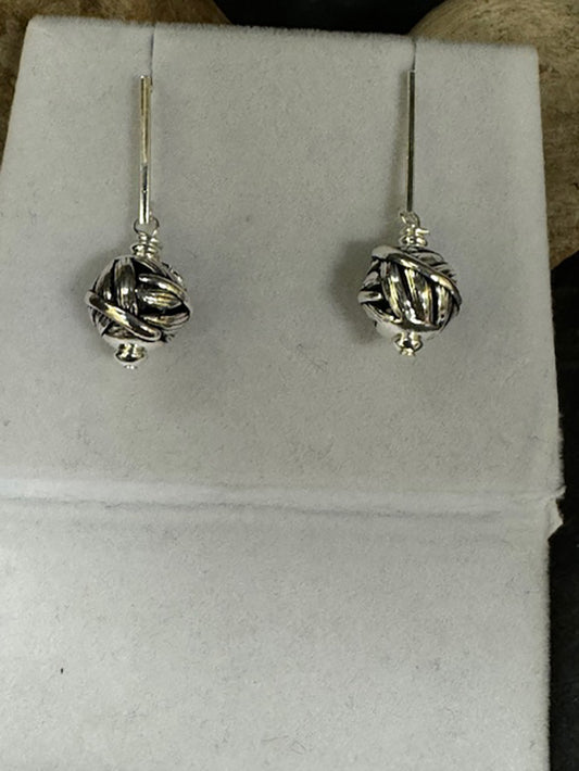 Sterling Silver Leaf Earrings 4859