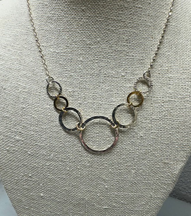 4881 Sterling Silvee & 14GF Necklace