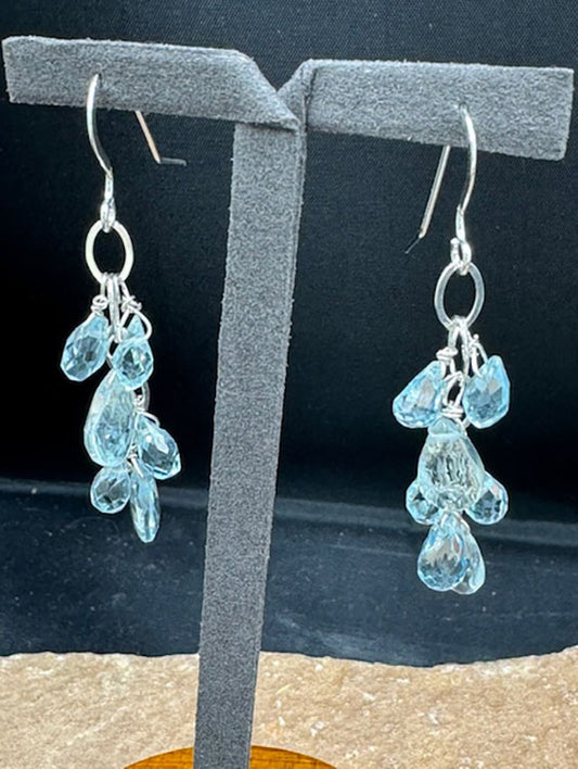 4885 Blue Topaz Earrings