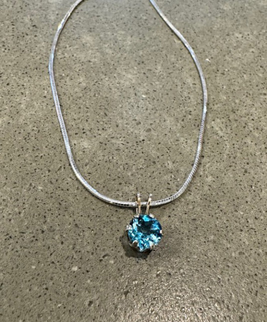 4891 Swiss Blue Topaz Necklace