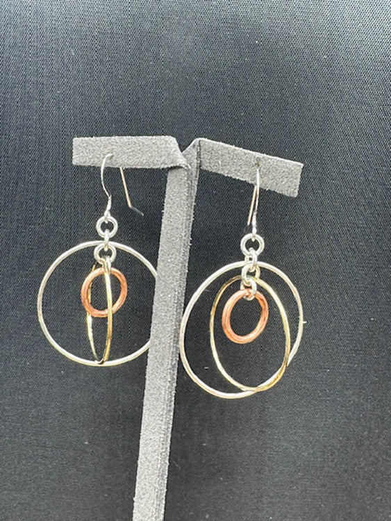 4894 SS, 14gf & Copper Earrings