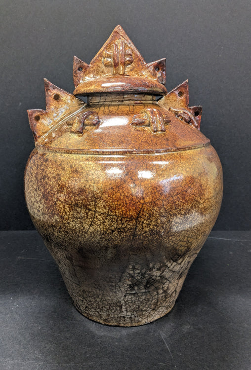 Raku Cathedral Pot 318