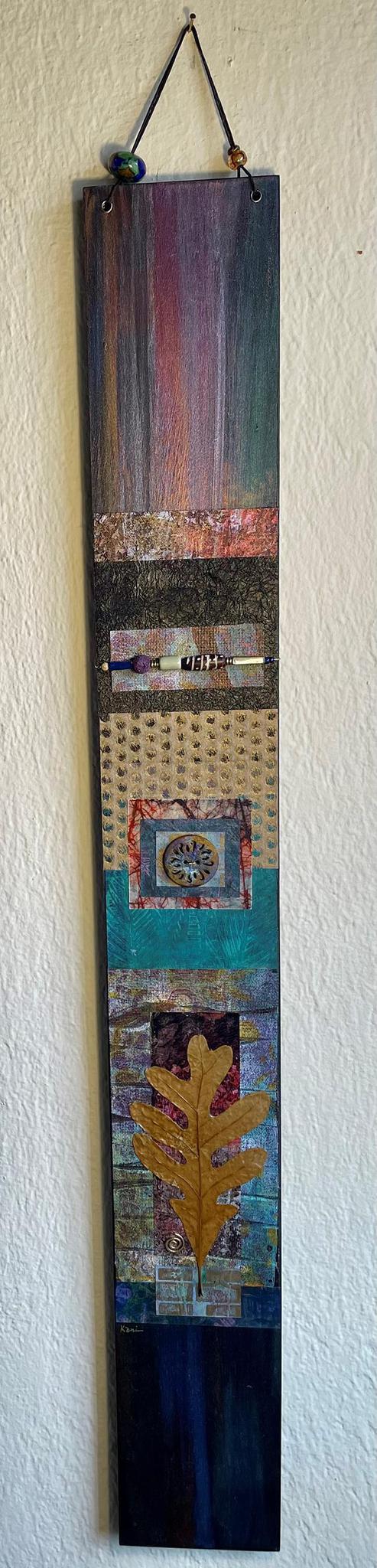 103 Black Mulit w oak leaf Panel - LG