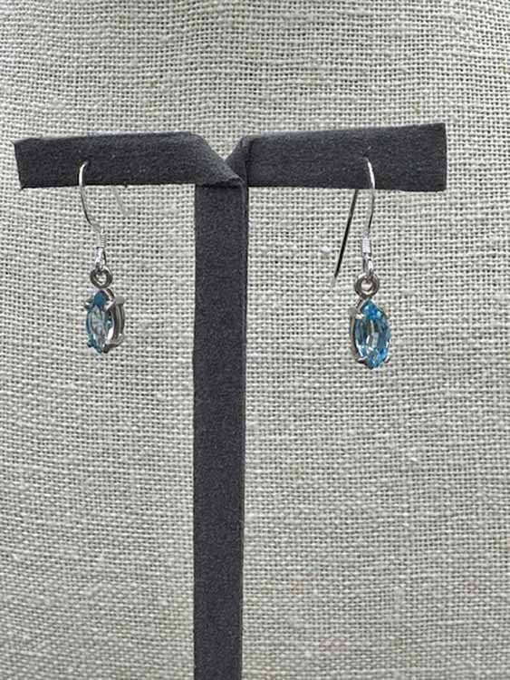 5013 Marquis Swiss Blue Topaz Earrings