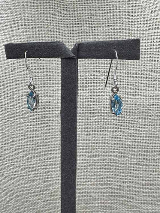 5013 Marquis Swiss Blue Topaz Earrings