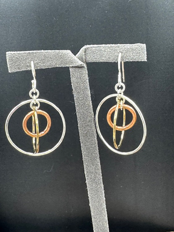 5020 SS 14kt gold fill Copper Earrings