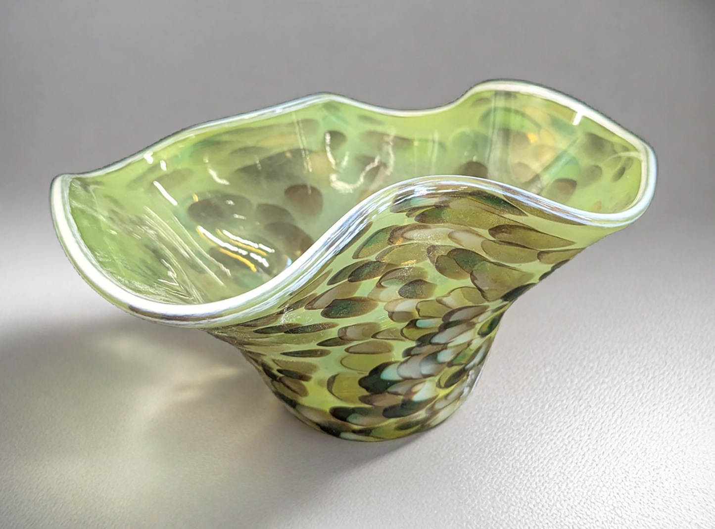 Small Fluted Bowl Green