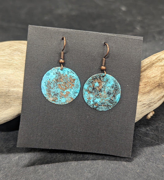 Round Copper Earrings 542