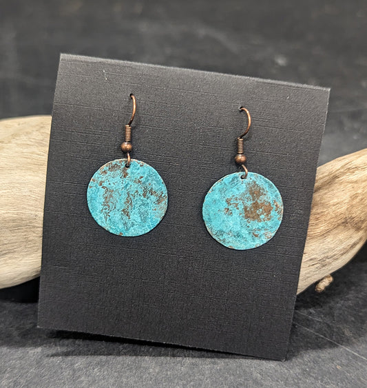 Round Copper Earrings 543