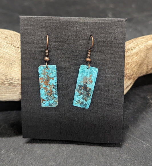 Rectangle Copper Earrings 544