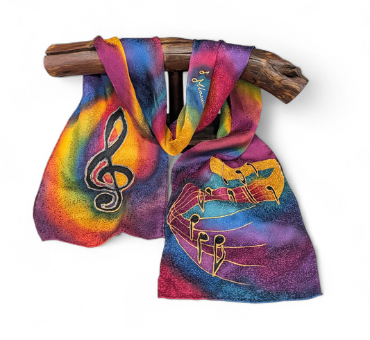 334 Music Notes Scarf