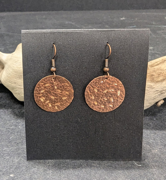 Hammered Copper Earrings 549