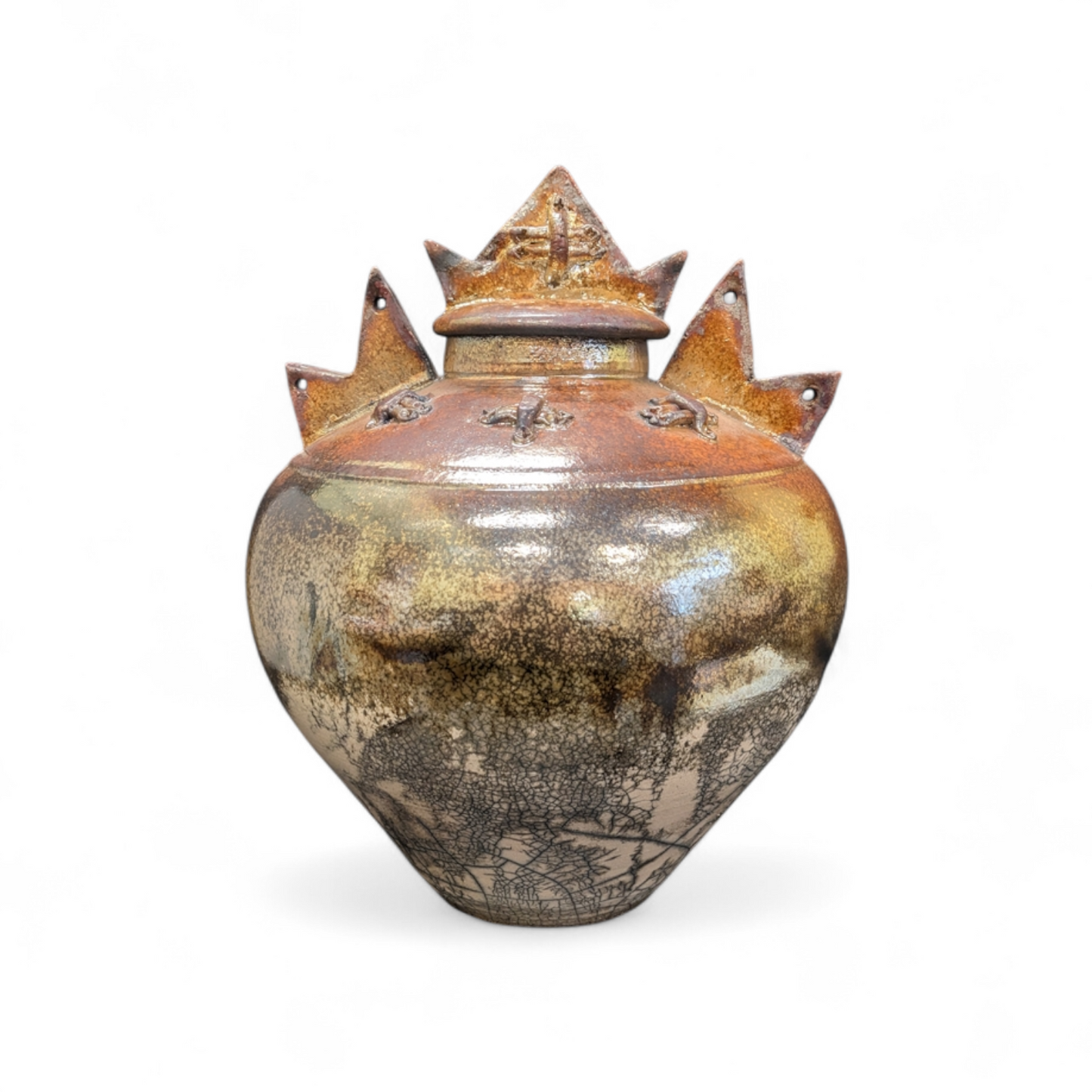 Raku Cathedral Pot