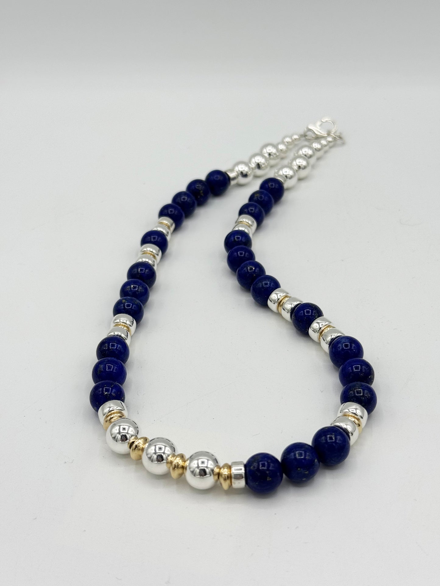 Lapis, SS, 14ktgf Necklace