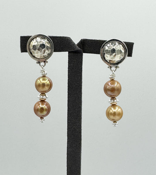 Champagne Pearl Earrings