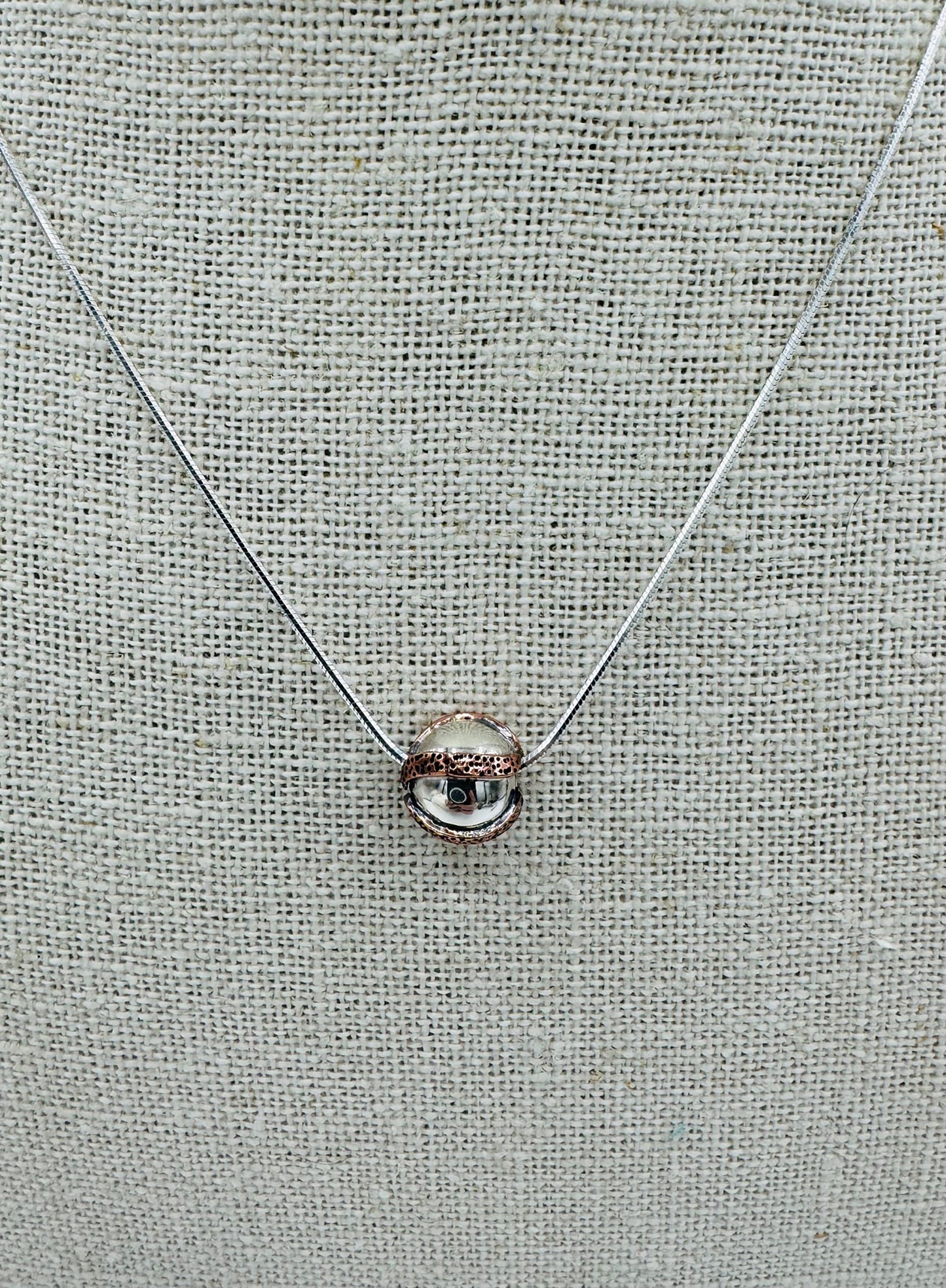 Copper and Sterling Eunity Necklace