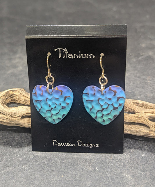 Hammered Heart Earrings  615