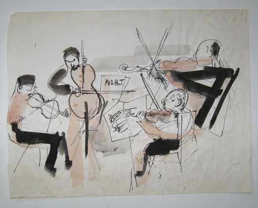 Untitled Musicians LR DR17-17 - 18 x 23.5 x 0