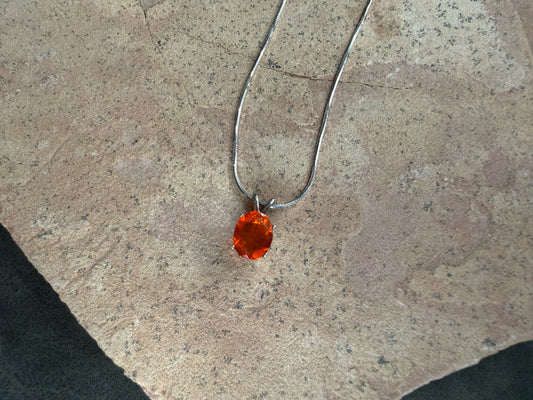Mexican Fire Opal Pendant